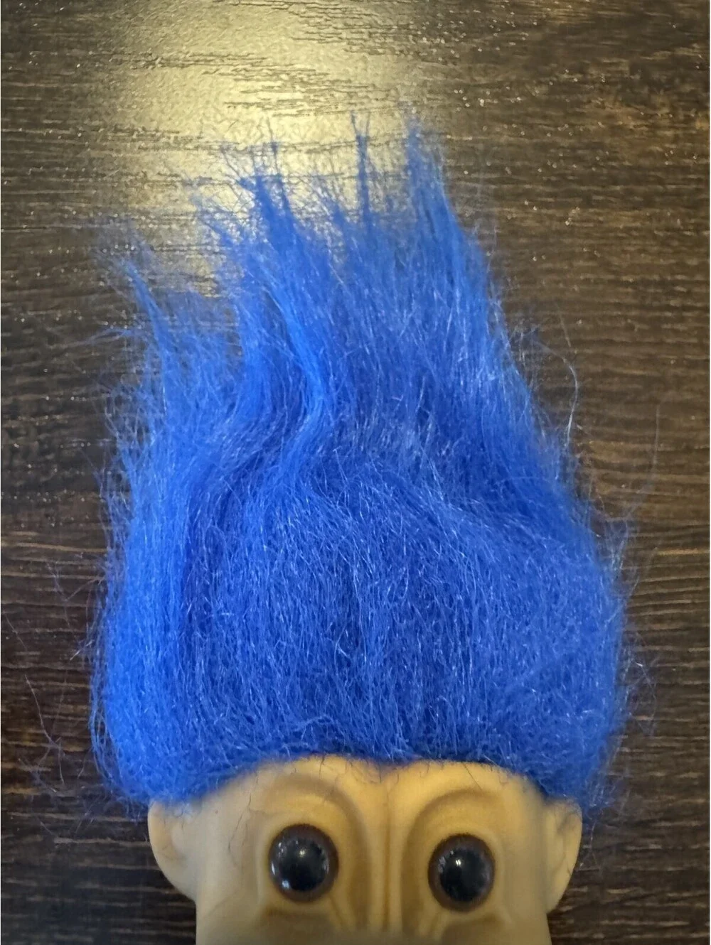 Vintage Russ Troll Doll Blue Hair Retro 4” 90s